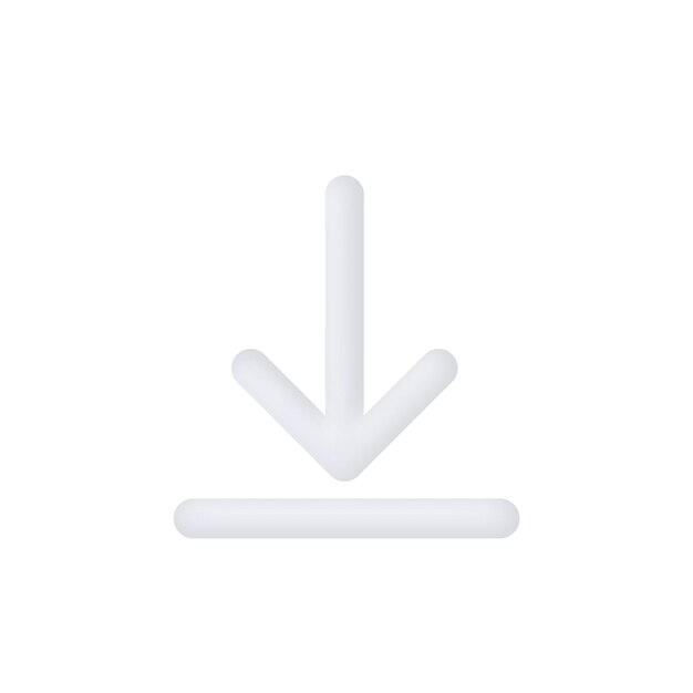 3d Realistic download button vector illustration