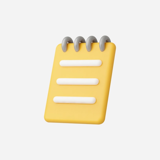 3d Realistic Note or Memo Icon vector illustration