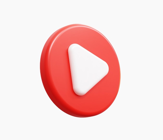 3d realistic play button vector illustration
