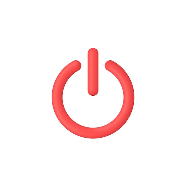 3d Realistic Power On Off button vector illustration