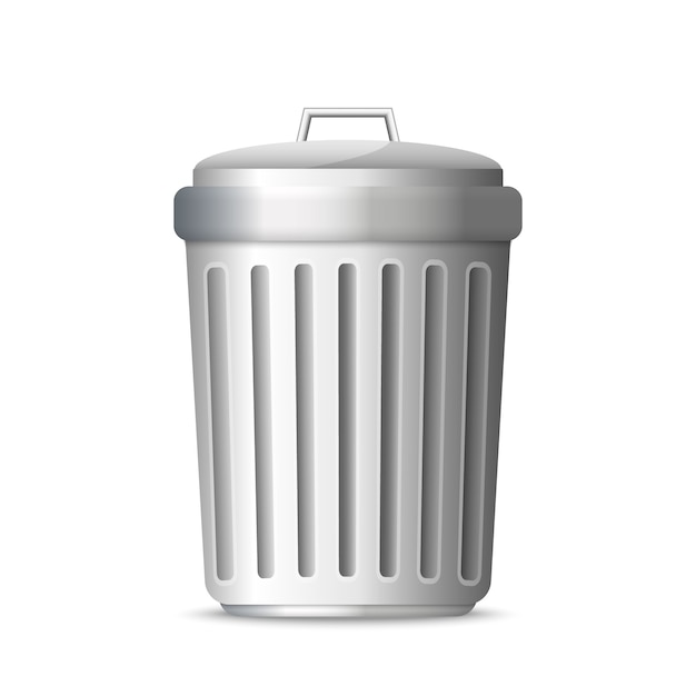 3d realistic trashcan
