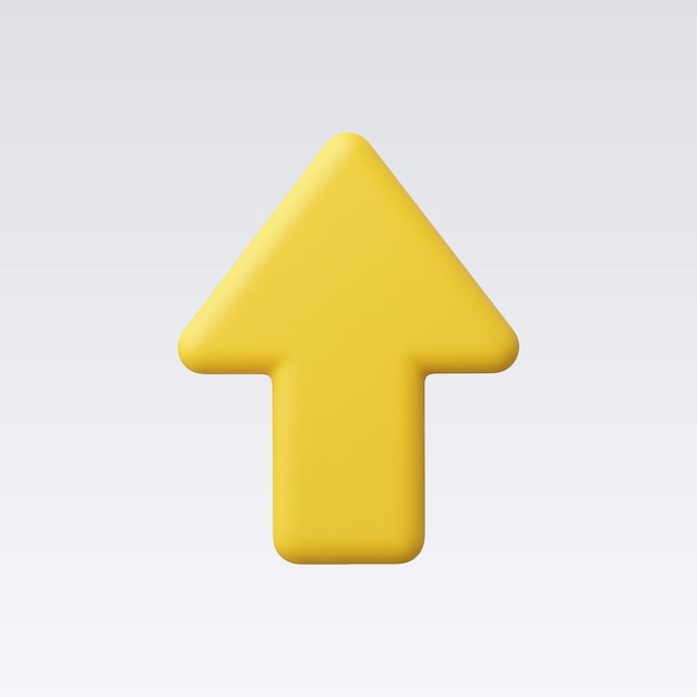 3d realistic up arrow vector illustration