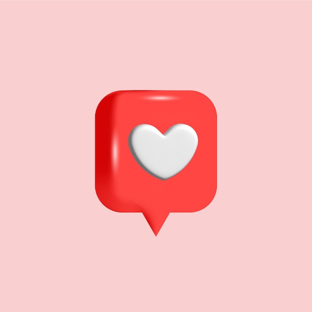 3D Red heart