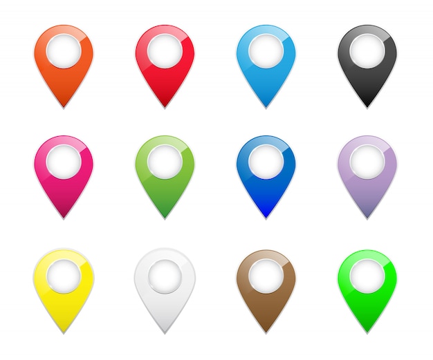 3d red map location pointer. 