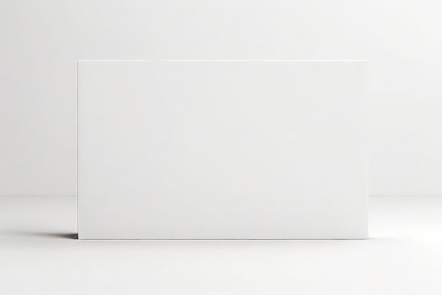 3d rendering of empty blank white card on white wall background 3d rendering of empty blank whi