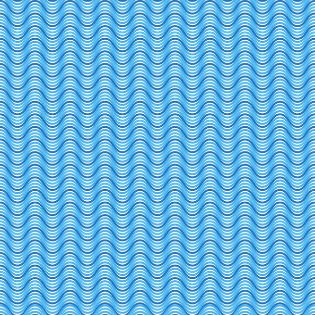 3D seamless pattern Aqua sea wave vector simple