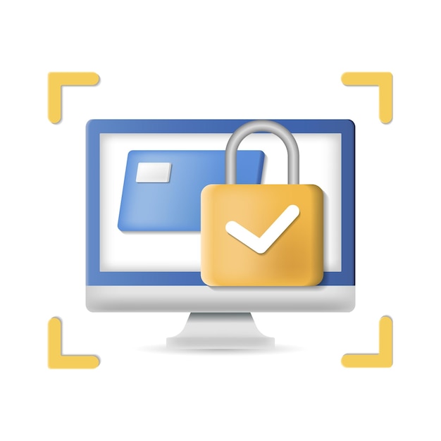 3D Security icon 3d illustration from ecommerce collection Creative 3D Security 3d icon for web design templates infographics and more