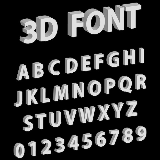 3D skrifttype