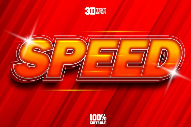 3D Speed Text effect