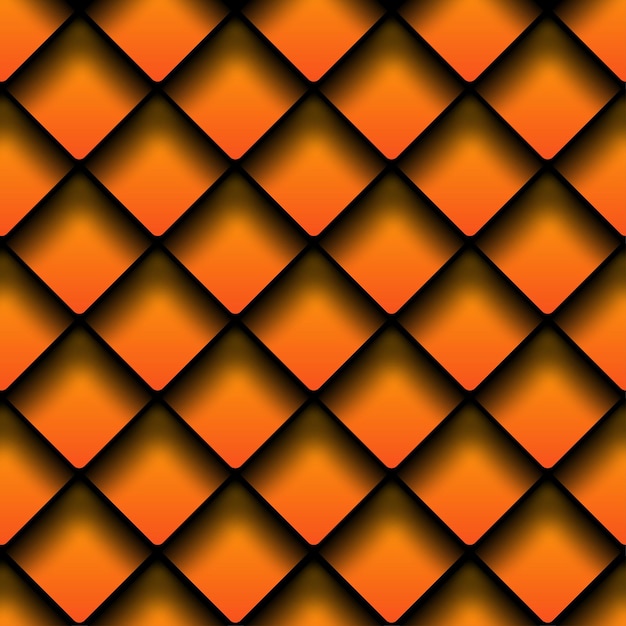 3d Square texture Orange and Black Gradient background