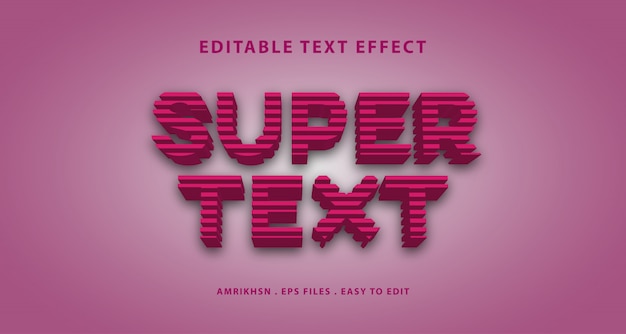 3D Super text effect