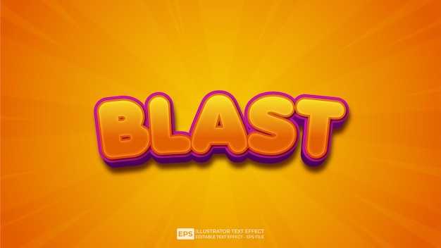 3D Text Blast editable text effect font