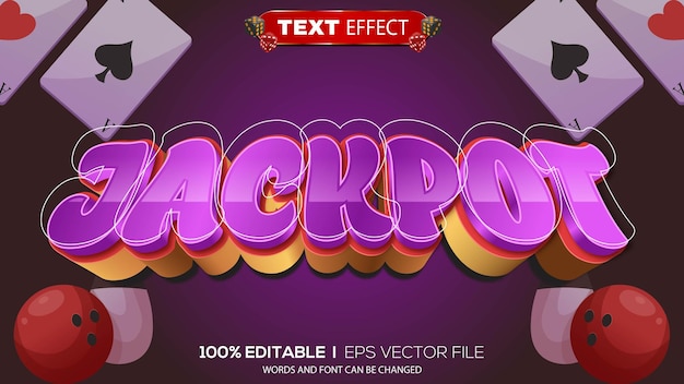 3d text effect casino theme