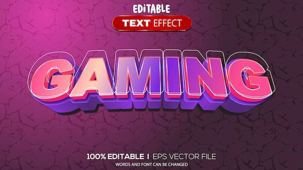 3d text effect gaming theme