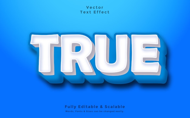 3d text effect true vector