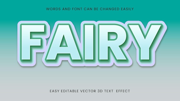 3d text fairy design