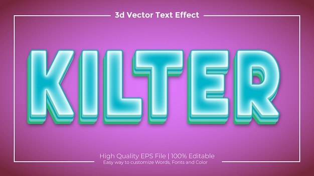 3d text title effect high quality fully editable eps vector