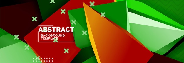 3d triangular vector minimal abstract background design