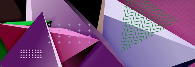 3d triangular vector minimal abstract background design