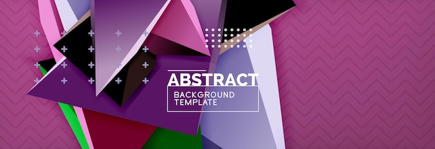 3d triangular vector minimal abstract background design