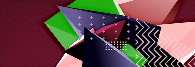 3d triangular vector minimal abstract background design