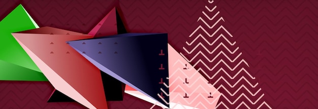 3d triangular vector minimal abstract background design