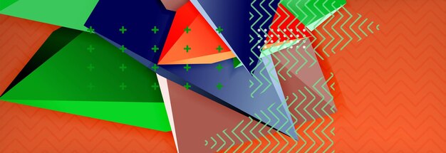 3d triangular vector minimal abstract background design