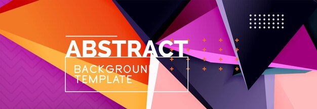 3d triangular vector minimal abstract background design