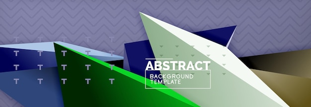 3d triangular vector minimal abstract background design