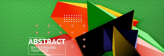 3d triangular vector minimal abstract background design