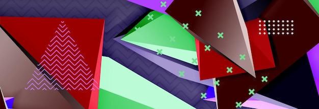 3d triangular vector minimal abstract background design