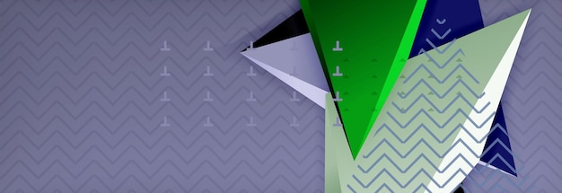3d triangular vector minimal abstract background design