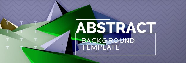 3d triangular vector minimal abstract background design