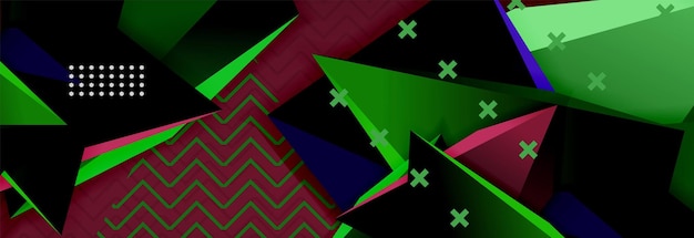 3d triangular vector minimal abstract background design