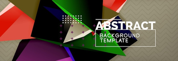 3d triangular vector minimal abstract background design