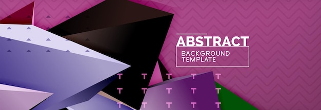 3d triangular vector minimal abstract background design