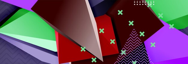 3d triangular vector minimal abstract background design