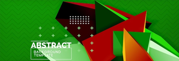 3d triangular vector minimal abstract background design