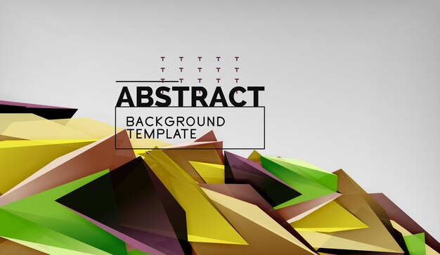 3D üçgen geometrik arka plan tasarımı modern poster şablonu