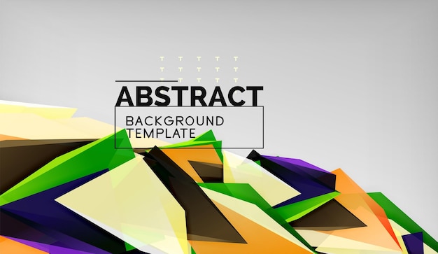 3D üçgen geometrik arka plan tasarımı modern poster şablonu
