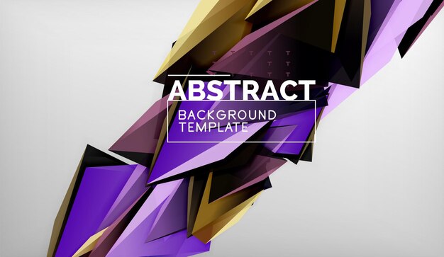 3D üçgen geometrik arka plan tasarımı modern poster şablonu
