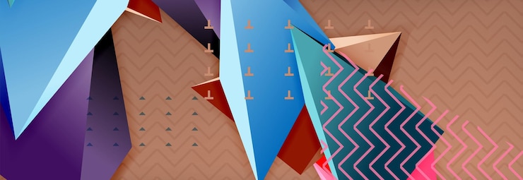 Vektör 3d üçgen şekiller geometrik arka plan. dekoratif tasarım için üçgen şekilleriyle origami stilinde desen. poster tasarımı. çizgi tasarımı. modern sunum şablonu