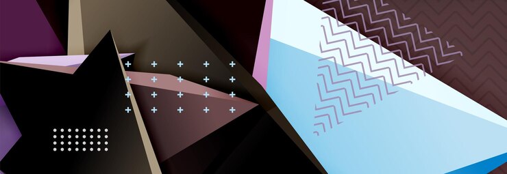 Vektör 3d üçgen şekiller geometrik arka plan. dekoratif tasarım için üçgen şekilleriyle origami stilinde desen. poster tasarımı. çizgi tasarımı. modern sunum şablonu