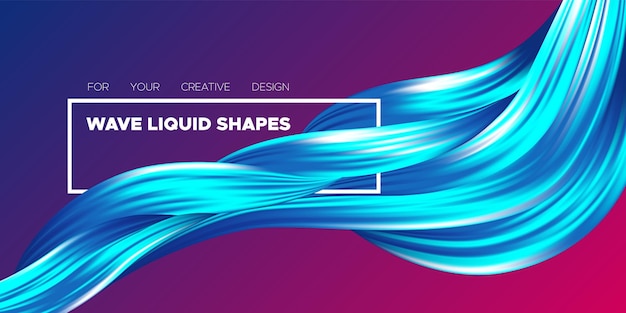 3d wave fluid shapes abstract dynamic background design