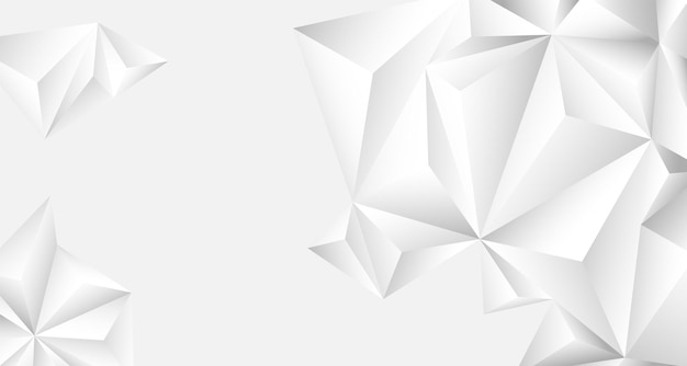 3D White Geometric Abstract Background