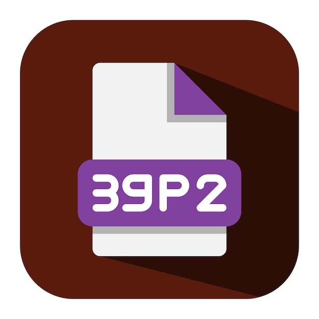 3gp2 file type flat icon Multipurpose flat video icons vector illustration
