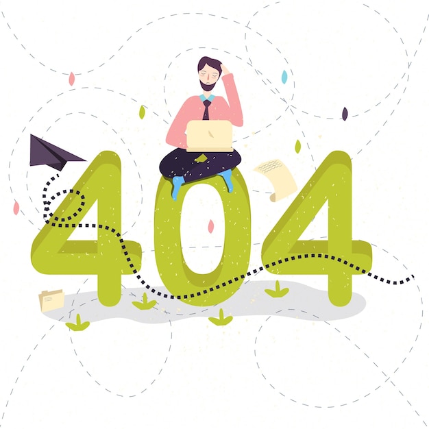 404 error page not found concept illustration of people using laptops having problems with website