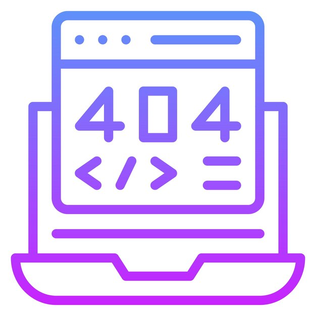 404 error vector icon illustration of web hosting iconset