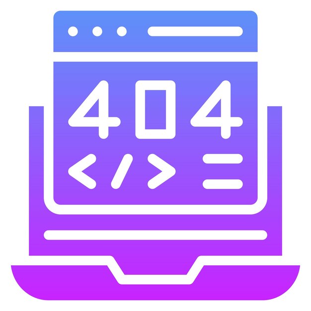404 error vector icon illustration of web hosting iconset