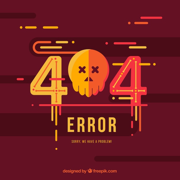 404 error web template in flat style